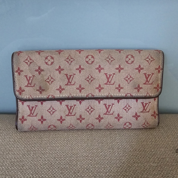 LOUIS VUITTON Cherry Monogram Mini Lin Porte-Tresor International Wallet - Picture 1 of 8